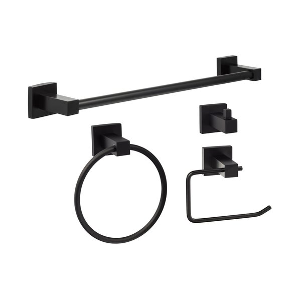 Sure-Loc Hardware Sure-Loc Hardware Baden Series Bath Set, Flat Black BD-SET-PH1 FBL